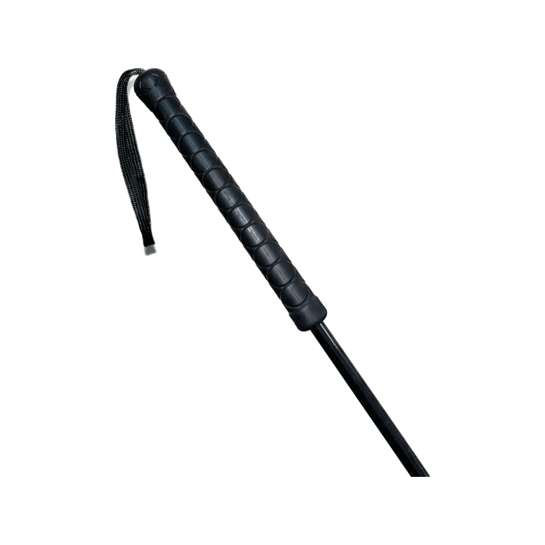 Black Riding Crop Horse Whip-silver nail style