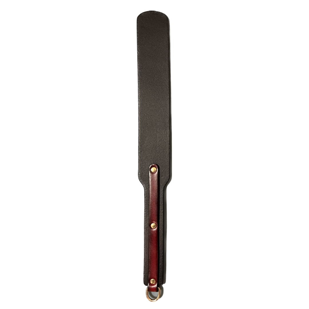 Leather Long Paddle - Black & Red