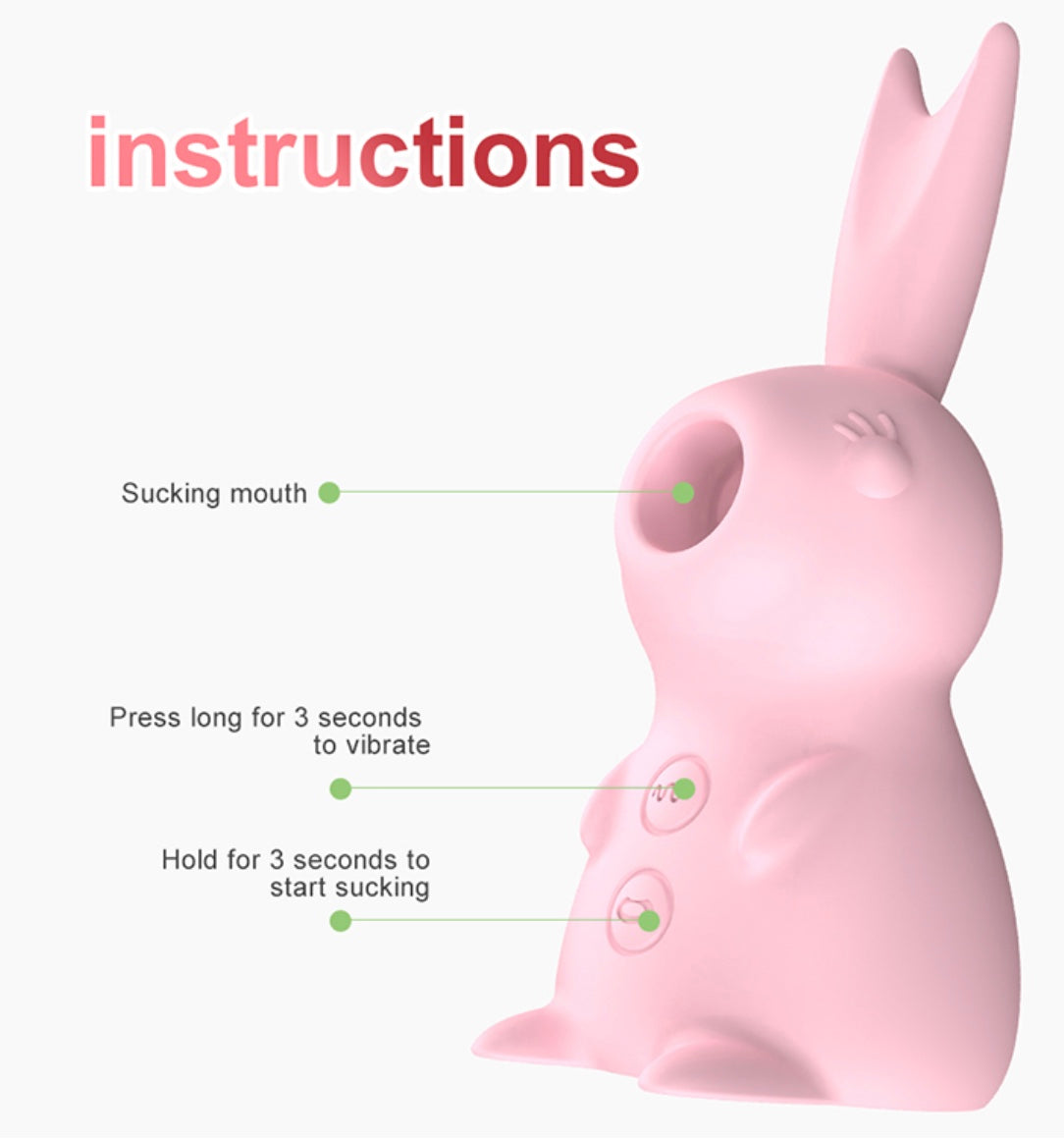 【3in1】Akposh Bunny rabbit slurping and licking desk doll