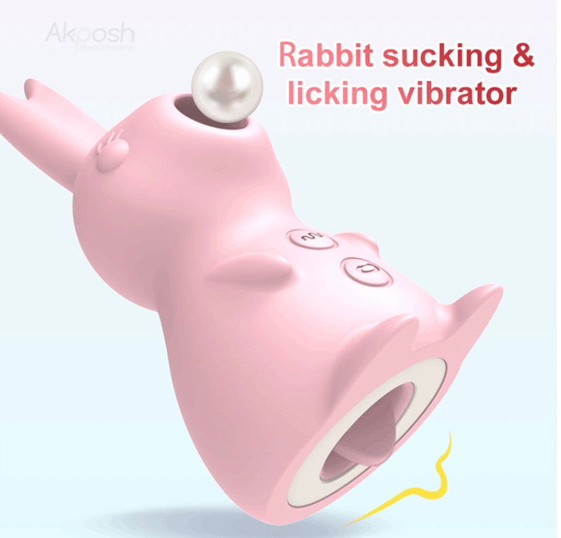 【3in1】Akposh Bunny rabbit slurping and licking desk doll