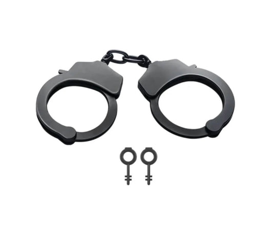 Roomfun Flying Saucer Diamond Matte Black Handcuffs 