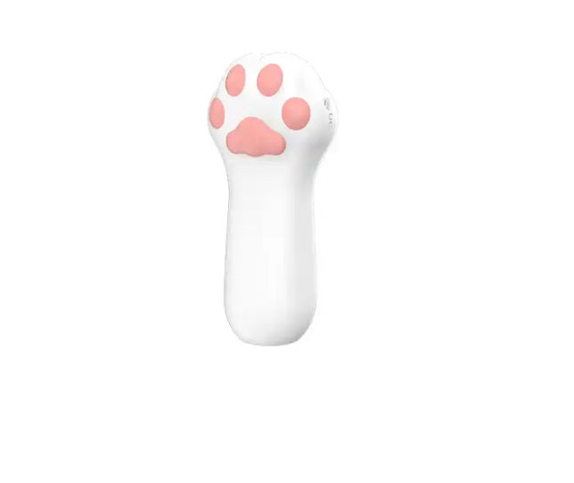 [Cute] Mini Cat Meat Ball Finger Cot Vibrator - White 