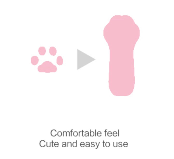 [Cute] Mini Cat Meat Ball Finger Cot Vibrator - White 