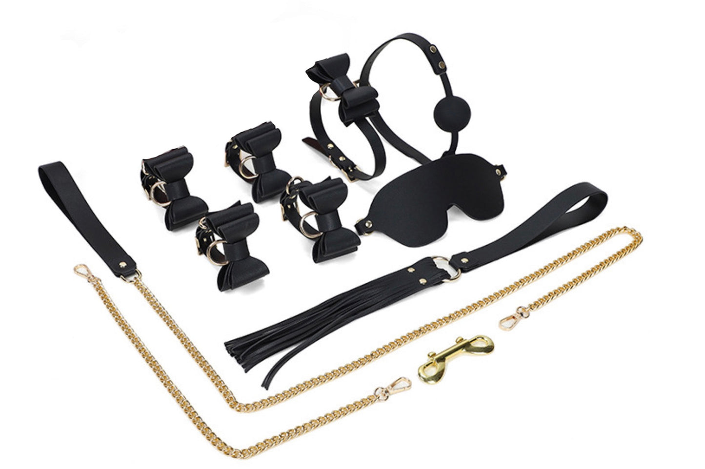 50% OFF! [Must Buy for Beginners] SM Bondage 8-piece Set-Black Bow