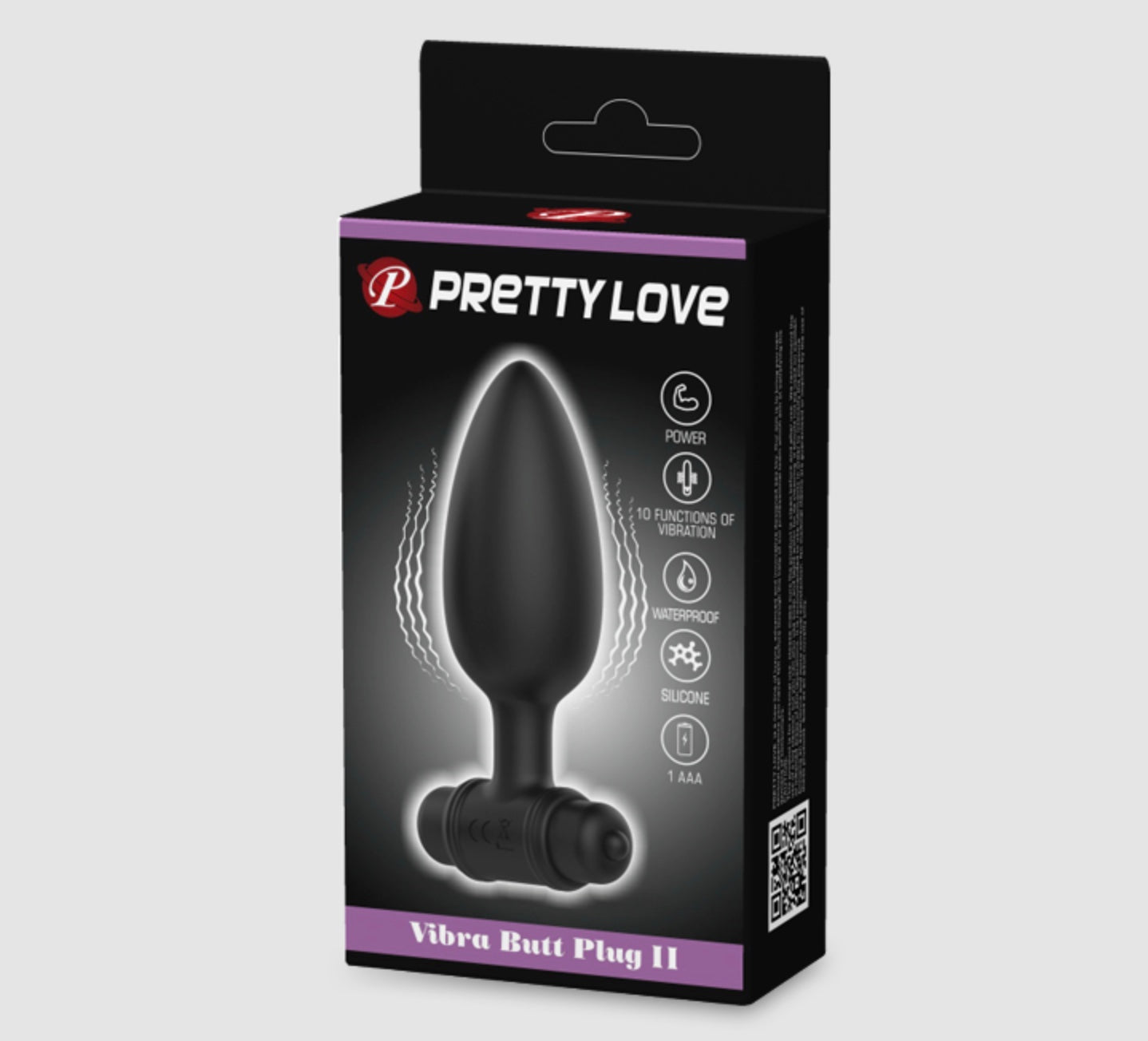 PRETTY LOVE anal plug vibrator black