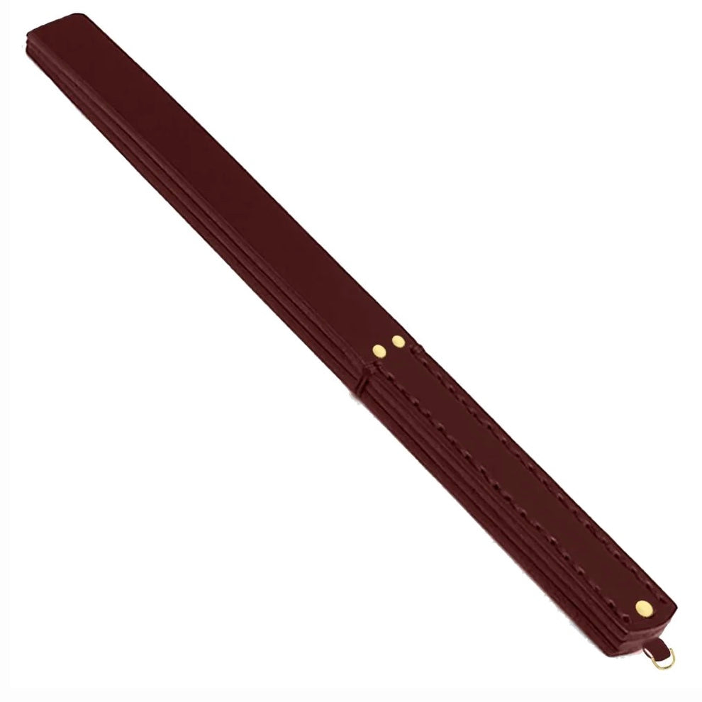 Roomfun Three-layer Leather Mid-length Paddle-Burgundy