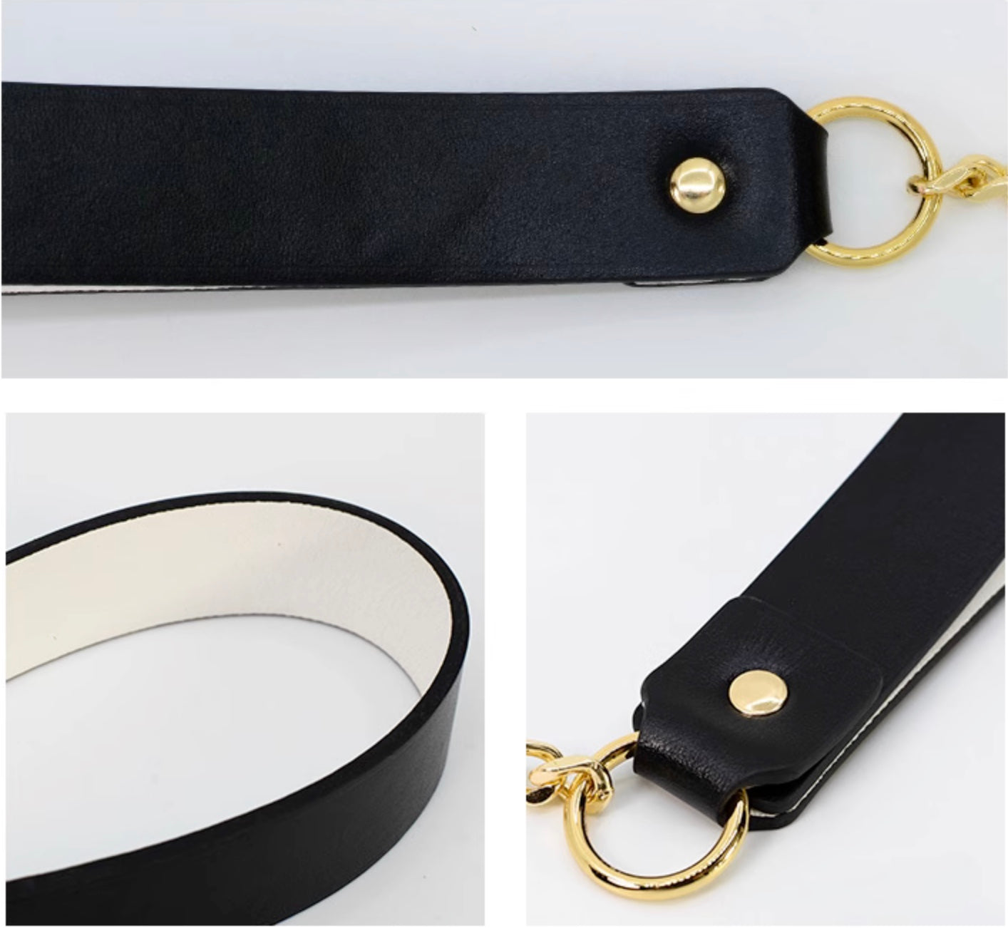 [Handmade] Genuine leather metal leash