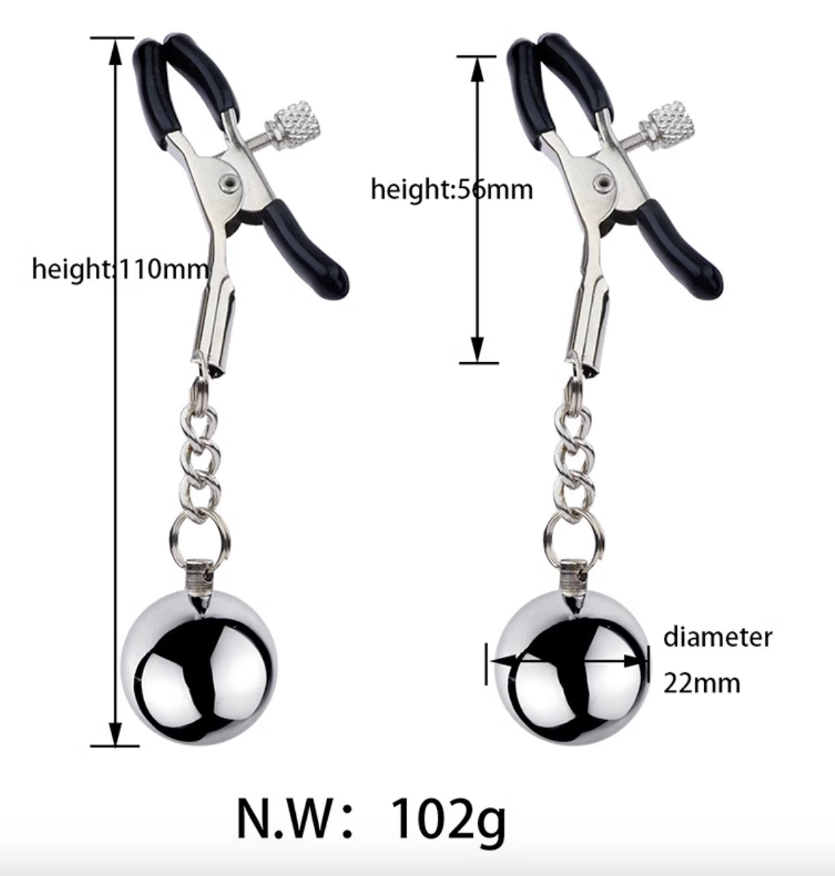 [Entry Level] Breast clamp with metal ball 