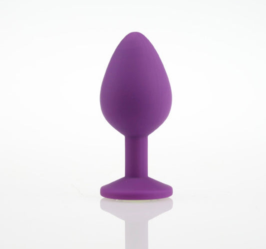 Silicone butt plug - purple large/medium/small size