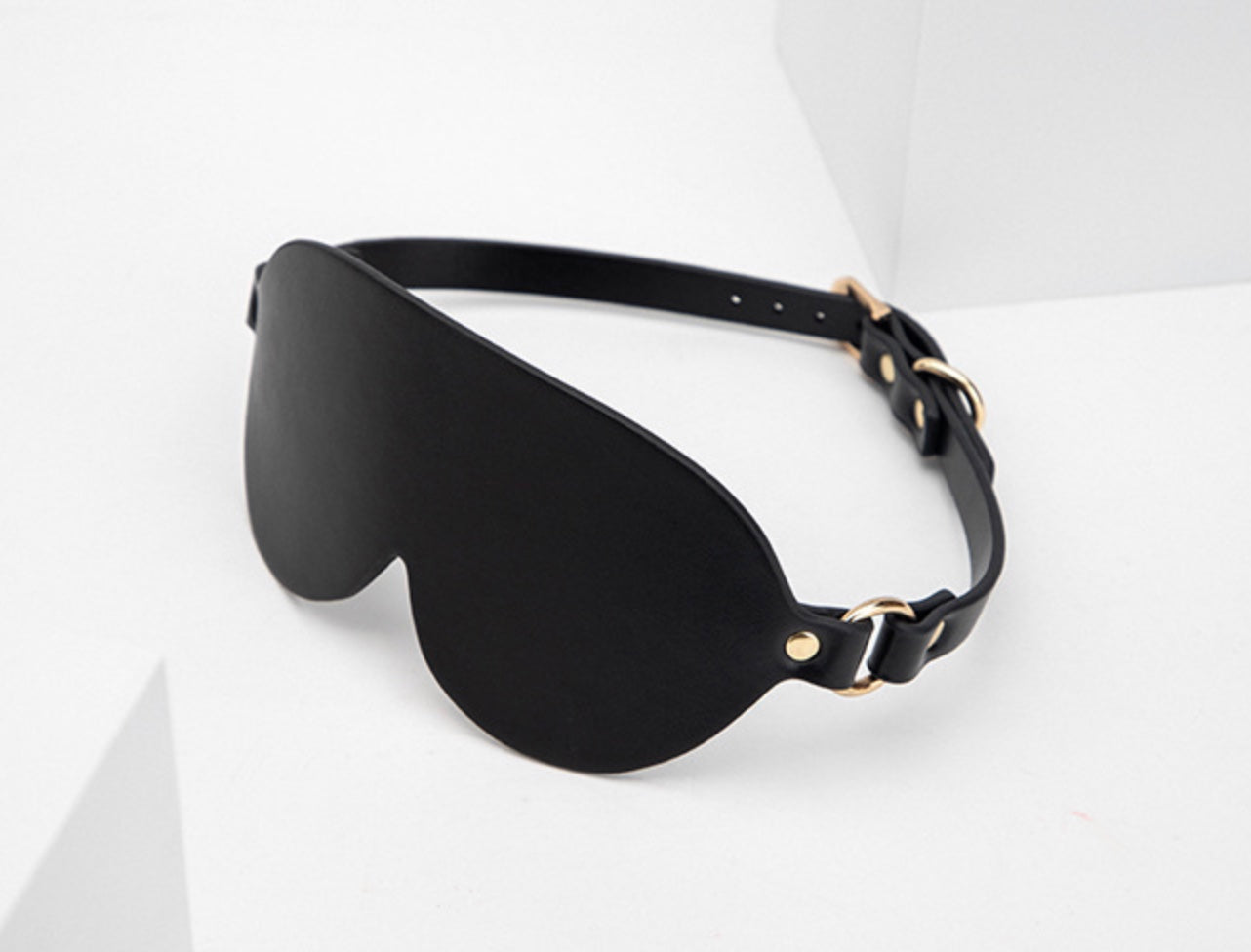 【きもち】Soft Leather Eye Mask - Black