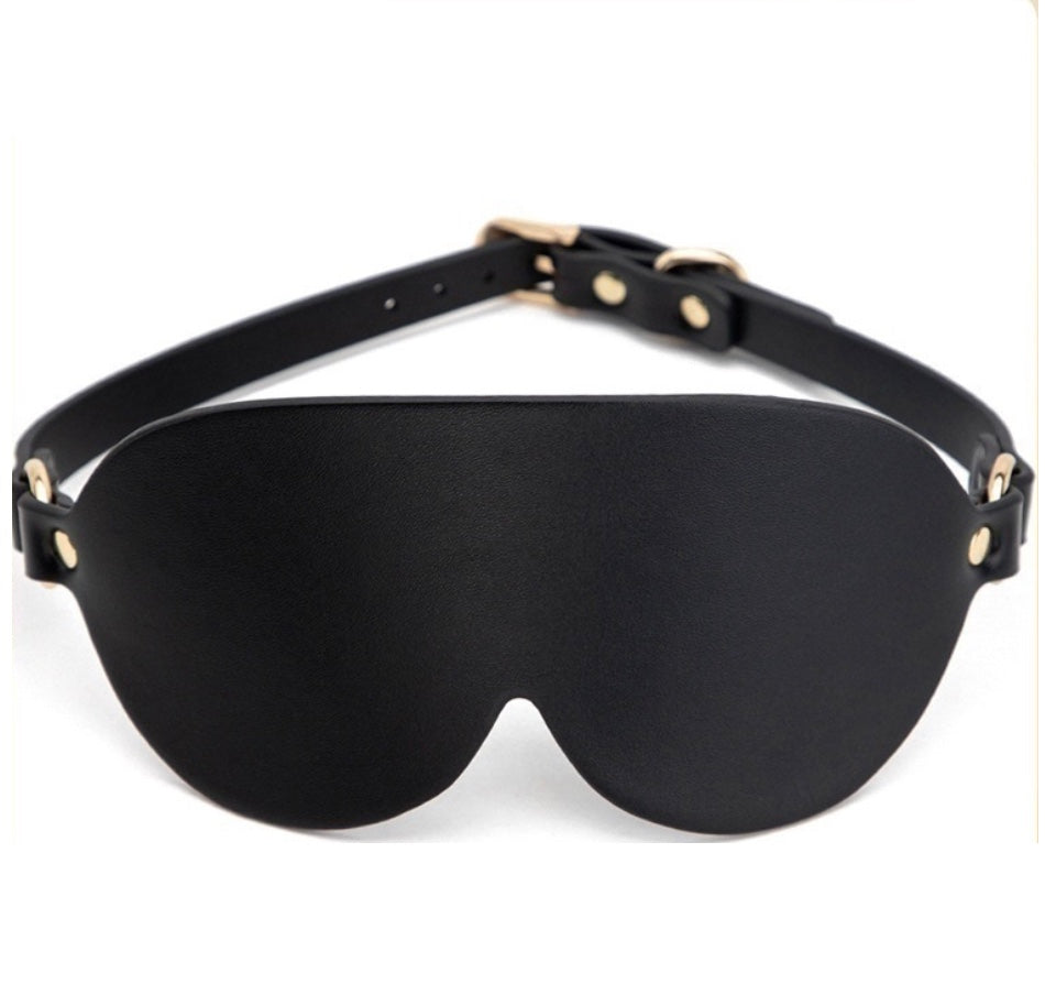 【きもち】Soft Leather Eye Mask - Black